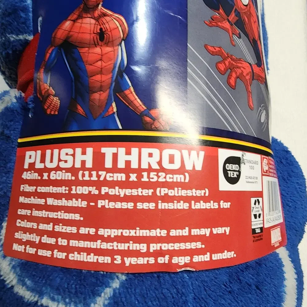 Marvel Spider-Man fleece throw 50'' x 60 ''-NEW